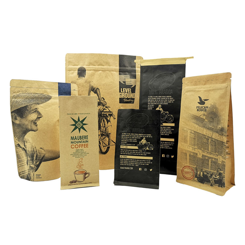 Coffee & tea packaging bag/flat bottom bag/kraft paper